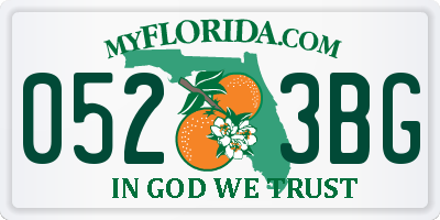 FL license plate 0523BG