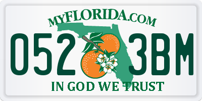 FL license plate 0523BM