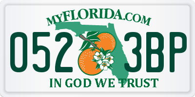 FL license plate 0523BP