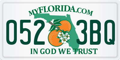 FL license plate 0523BQ