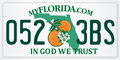 FL license plate 0523BS