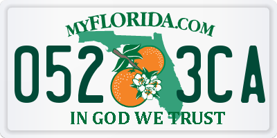 FL license plate 0523CA
