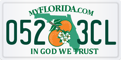 FL license plate 0523CL
