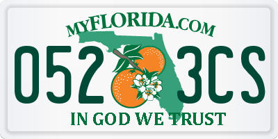 FL license plate 0523CS
