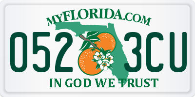 FL license plate 0523CU