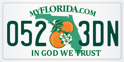 FL license plate 0523DN