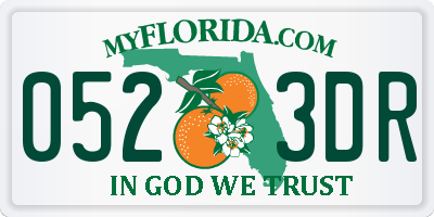 FL license plate 0523DR