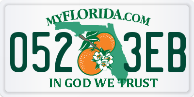 FL license plate 0523EB
