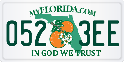 FL license plate 0523EE