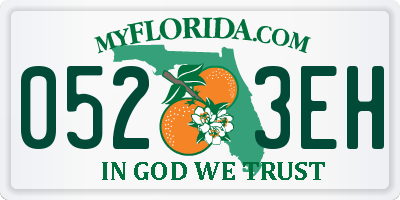 FL license plate 0523EH