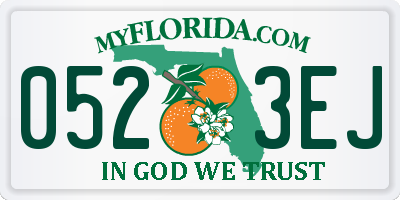 FL license plate 0523EJ