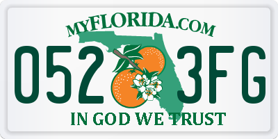 FL license plate 0523FG