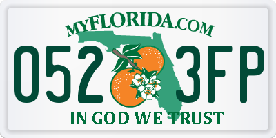 FL license plate 0523FP