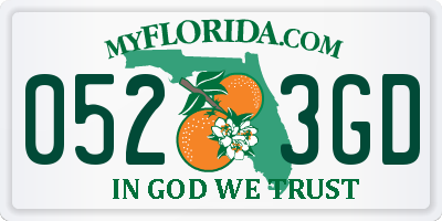 FL license plate 0523GD
