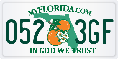 FL license plate 0523GF