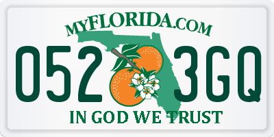 FL license plate 0523GQ