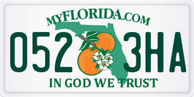 FL license plate 0523HA