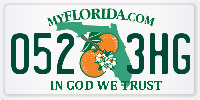 FL license plate 0523HG