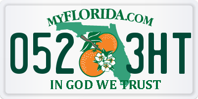 FL license plate 0523HT