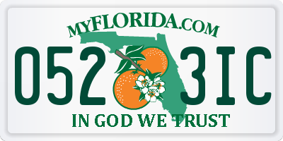 FL license plate 0523IC