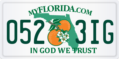 FL license plate 0523IG