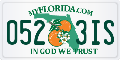 FL license plate 0523IS