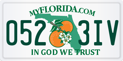 FL license plate 0523IV