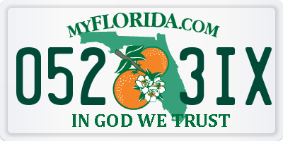 FL license plate 0523IX