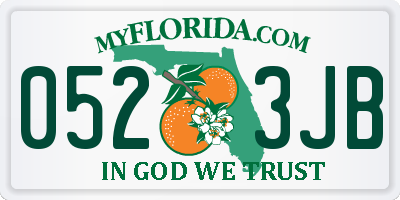 FL license plate 0523JB