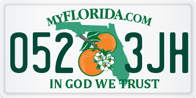 FL license plate 0523JH