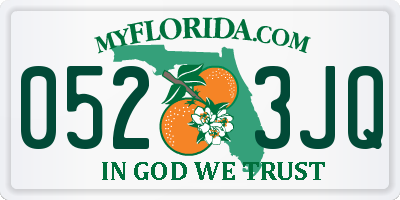 FL license plate 0523JQ