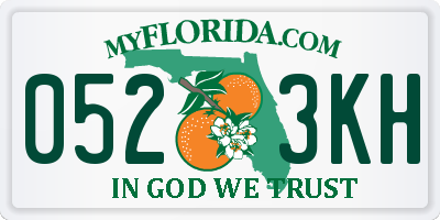 FL license plate 0523KH