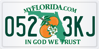 FL license plate 0523KJ