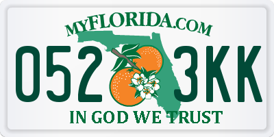 FL license plate 0523KK