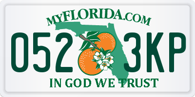 FL license plate 0523KP