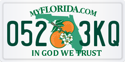 FL license plate 0523KQ