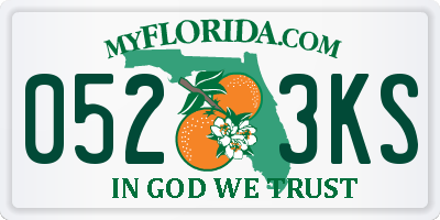 FL license plate 0523KS