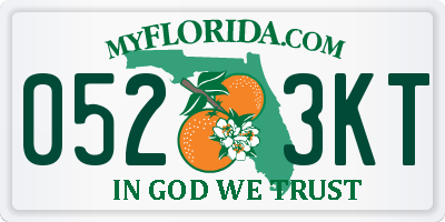 FL license plate 0523KT