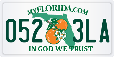 FL license plate 0523LA