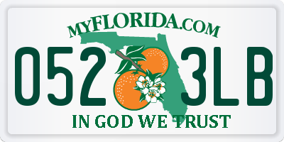 FL license plate 0523LB