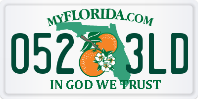 FL license plate 0523LD