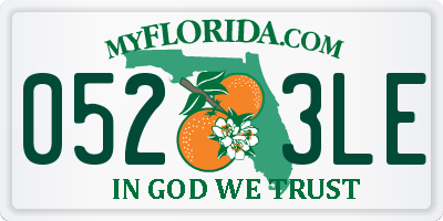 FL license plate 0523LE