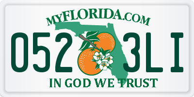 FL license plate 0523LI