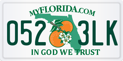 FL license plate 0523LK