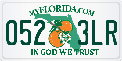 FL license plate 0523LR