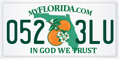 FL license plate 0523LU