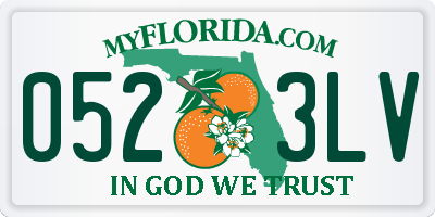 FL license plate 0523LV