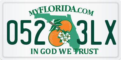FL license plate 0523LX