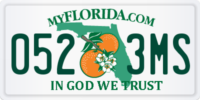 FL license plate 0523MS