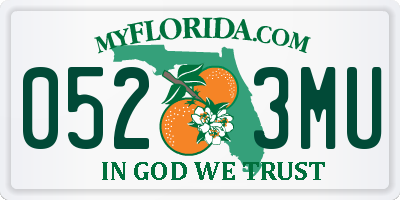FL license plate 0523MU